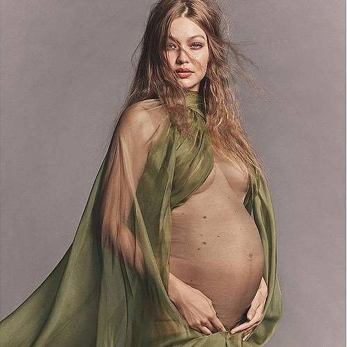 Бременната Джиджи Хадид сподели зашеметяващи нови снимки