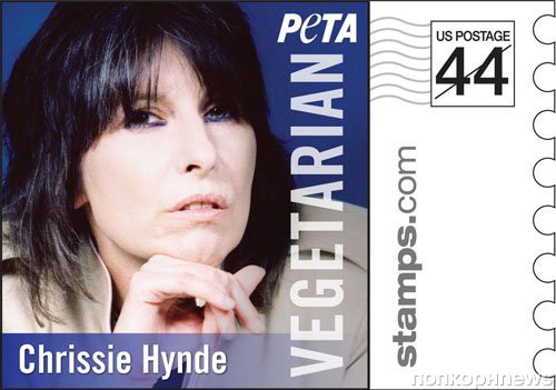 свежо Криси Хайнд PETA пощенска марка