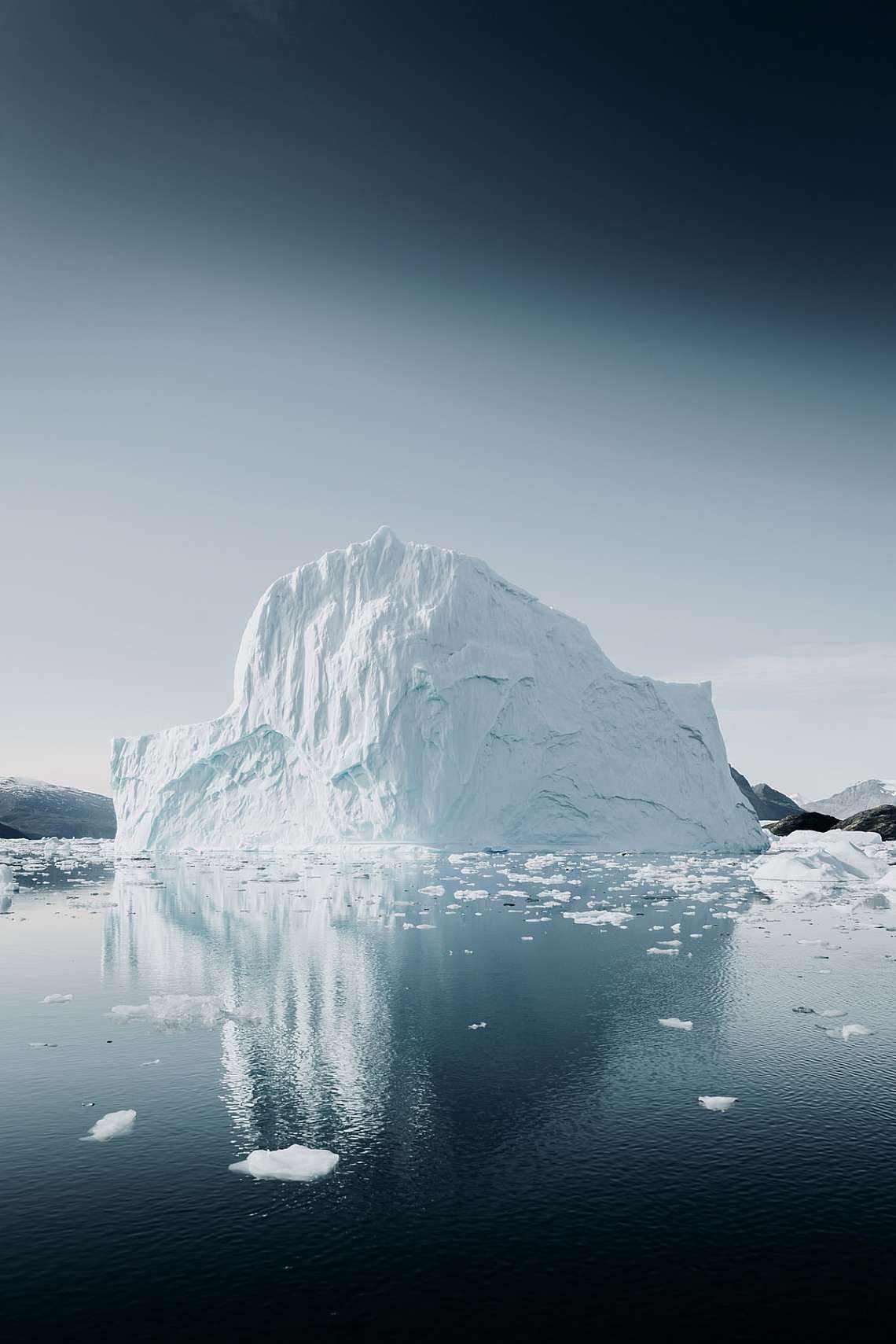 Arctic Iceberg, reflected