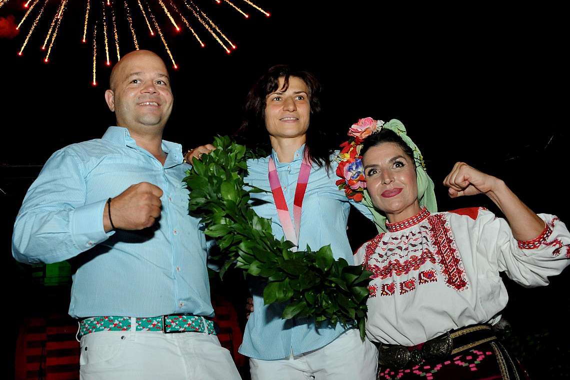 Плевен - Посрещане на олимпийските шампиони Ивет Горанова и Стойка Кръстева