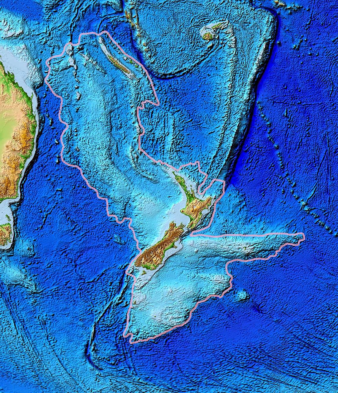 Зеландия (Zealandia), известнен още като Te Riu-a-Māui или Tasmantis, е почти изцяло потопена маса от континентална кора, която се е разпаднала след о...